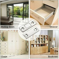 1-10 Sets Punch-free Magnetic Door Closer Ultra thin invisible Sliding Suction