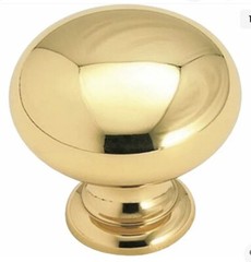 Amerock Brass Classics Bright Brass Solid Brass 1 1/4″ Cabinet Knob BP1950-B