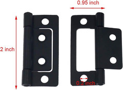 12 Pcs Non Mortise Hinges Heavy Duty Chest Hinges for Door Cabinet Cupboard, 2″
