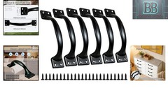 Universal Fit 6PCS Black Stainless Steel Pull Handles – Easy DIY Installation