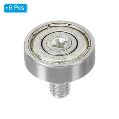 6Pcs 19mm Drawer Rollers Drawer Pulley Bearing Small 2mm Step White