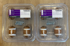 Ceramic Football Knobs Drawer Cabinet Pulls Hardware 1.5 in NEW Set of 8 Sports