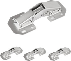 4-Pack Hidden Hinges for Cabinet Doors Frameless, Concealed Cabinet Hinges, Surf