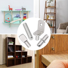 Shelf Pins Kit 104Pc 5mm 1/4″ Nickel Pegs Cabinet Shelf Supports Brackets Set