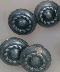 Rope Twist Cabinet Knob Wrought Iron Dark , 1.25″, Used No Screws Lot Of 4