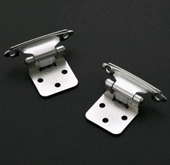 30 Pack 15 Pair Brushed Nickel Cabinet Hinges 1/2″ Overlay Kitchen Cabinets