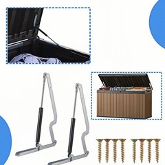 2 Sets Deck Box Hydraulic Hinge Compatible with Most Keter Deck Box Models, O…