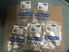 Lot Of 5 Amerock BP875G9 Backplates, 4-3/8-Inch, Sterling Nickel USA Made