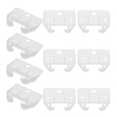 10Pcs Plastic Drawer Track Guides Track Rail Slides Replacement Furniture Parts