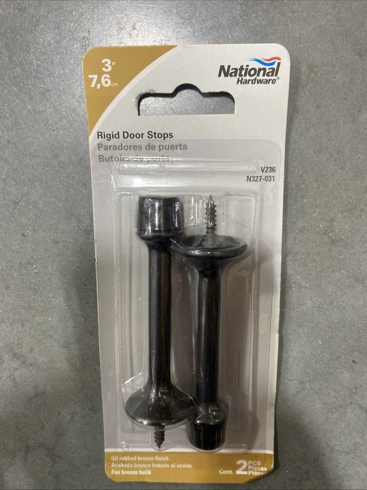 National Hardware N327-031 Zinc Indoor Rigid Door Stop 3 L x 1 Dia. in.