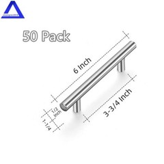 Stainless Steel T Bar Handles Pulls Knobs Kitchen Cabinet Door Drawer 20-50pcs