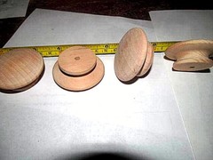 10 PIECES NEW UNFINISHED MAPLE 2″ ROUND WOOD CABINET KNOBS / PULLS KH
