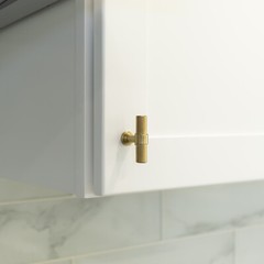 Brushed Gold Modern Kitchen Cabinet Handles Drawer Pulls Knobs Stainless Steel