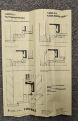 HAFELE #407.71.459 HAWA ‘TURNAWAY’ RETRACTING DOOR SLIDE X1, Pair