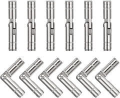 12Pcs Invisible Brass Barrel Hinge, 30X5Mm Concealed Hinges, Folding Support Cyl