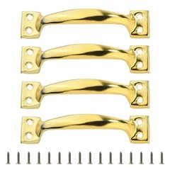 4pcs Arched Handles for Garage Door and Indoor Cabinets Metal Barn Door Pulls