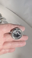 Unique Set 10 Clear Glass Rhinestone Jeweled Door Knobs Q