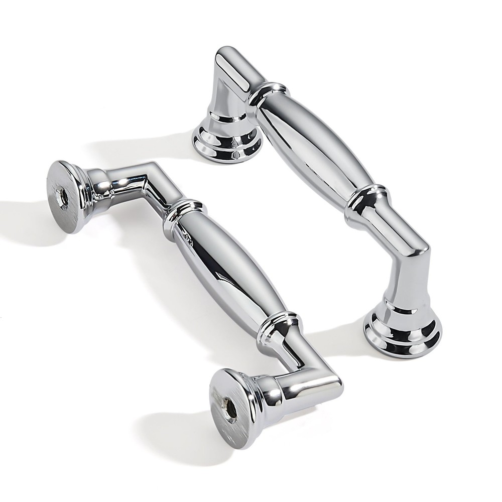 10 PCS 3 Inch Hole Center Polished Chrome Cabinet Pulls Solid Heavy Duty