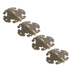 4 Pieces of Decorative Iron Hinges for Enhancing For Wooden Doors and Cabinets