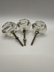 Chic Glass Swirl Cabinet Furniture Knobs, 1.65 Inch Dwyer Home Collection ￼￼￼