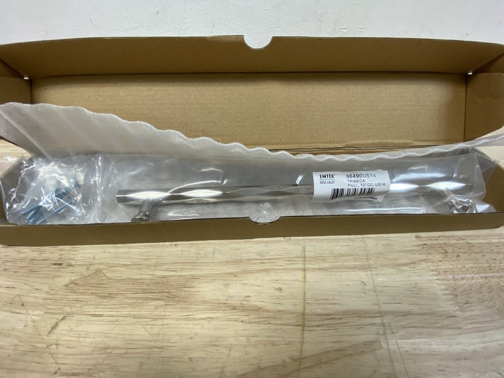 Emtek 86490US14 Emtek 86490 Tribeca 10 Inch Center to Center Bar Cabinet Pull