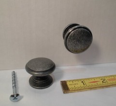 10 pack: #161-IR: Wrought Iron: Solid Brass 1-1/4″ Cabinet Knob: by Cliffside