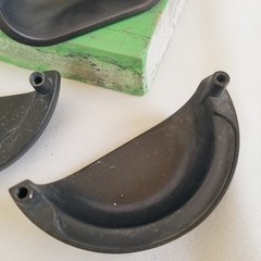 Antique Bronze Brass Drawer Cabinet Cup Pulls 3pcs