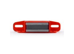 Universal Latch Magnet, 4-1/4 in L, 15/16 in W, 1-1/8 in H, Ceramic Red