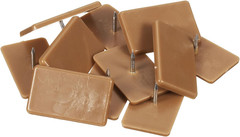 Tack-In Drawer Glides 12Pcs, 31.7X19Mm Brown Plastic Furniture Slider Tack for R