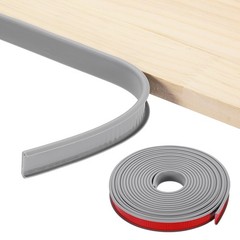 19.7ft U-Shape Edge Banding, 0.79in TPE Self Adhesive Edge Trim, Grey