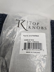 (QTY 5) Top Knobs T015 Pull 7 in Flat Black (c-c)