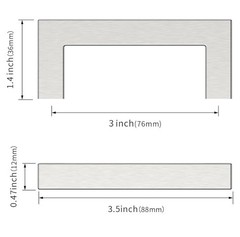 Asidrama 9 Pack 3 Inch(76mm) Gold Kitchen Cabinet Handles, Stainless Steel