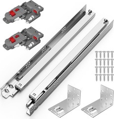 12 15 18 21 Inch Undermount Soft Close Drawer Slides, Full Extension 3D Locki…