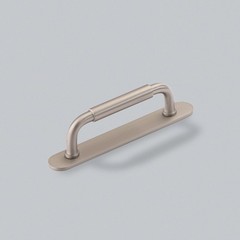 3.78″ CC Okus Kitchen Cabinet Pull Handle With Back Plate In Brushed Nickel