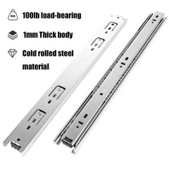 10 Pair of 20 Inch Drawer Slides,100 LB Capacity Full Extension Side Mount Dr…