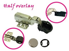 Dia 1.5″ 35mm EU Hydraulic soft close Half Overlay Hinge for Cabinet Glass door