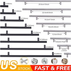 2”-16” Kitchen Cabinet Pulls Stainless Steel Cupboard Drawer T Bar Handles Lot