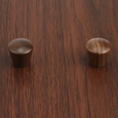 6pcs Walnut Wood Cabinet Knobs Cone Shape Drawer Cupboard Pulls Handles