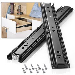 VAGUDE Drawer Slides 1 Pair Full Extension 10 12 14 16 18 20 12 Inch, Black