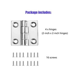 Stainless Steel Boat Hinges, Marine Grade Hinges, 2 inch x 2 inches (50mm X 5…