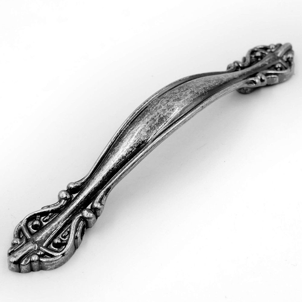Cabinet Hardware Handle Pull 5 PCS Aged Silver 2-1/2 Inch 64mm Hole Centers