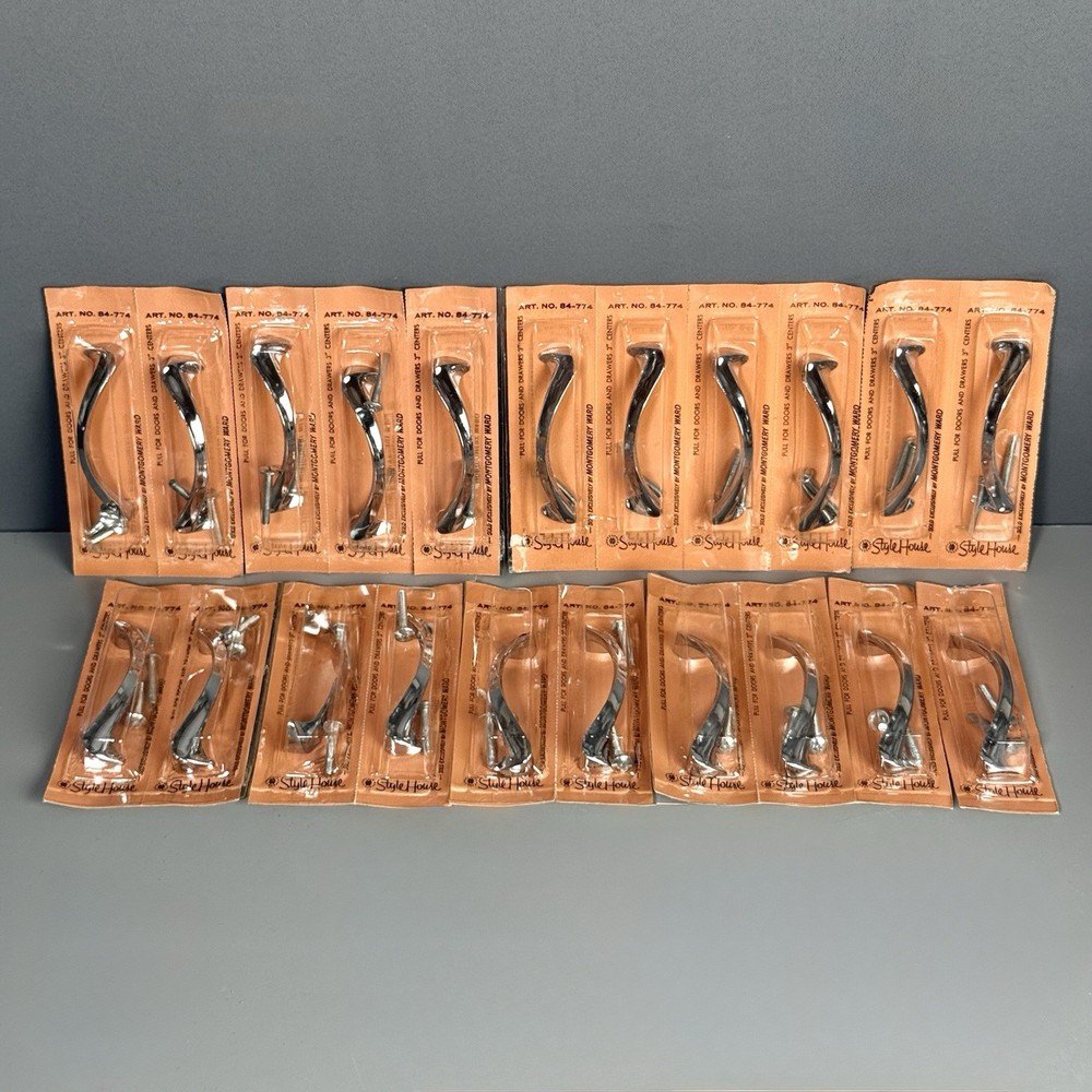 Vintage Style House Cabinet Pulls 84-774 NOS Chrome 3″ MCM Lot 20+