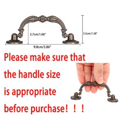 1-20 PCS Drawer Pulls Drop Bail Dresser Handle Rustic Antique Black Bronze Pull