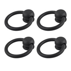 Renovators Supply Manufacturing Black Wrought Iron Mission Cabinet Ring Pull …