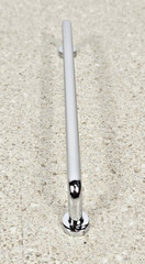 10 Polished Chrome Handles 6-1/4 Inch Center Holes 6 3/4 Inch Long Footed Pulls