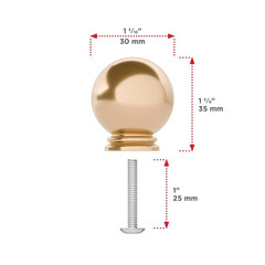 Firenze Collection 1-3/16 In. (30 Mm) Classic Champagne Bronze round Cabinet Kno