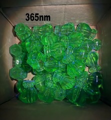 Vintage green vaseline glass drawer pulls cabinet knobs hexagon UV glow 29 NEW