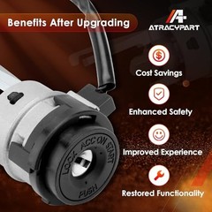 Ignition Lock Cylinder Switch with Keys, Compatible with 12-17 Hyundai Accent