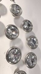 Unique Set 10 Clear Glass Rhinestone Jeweled Door Knobs Q