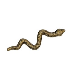 Set of 6 Cast Iron Snake Drawer Pulls 6in Antique Gold Gothic Cabinet Handles